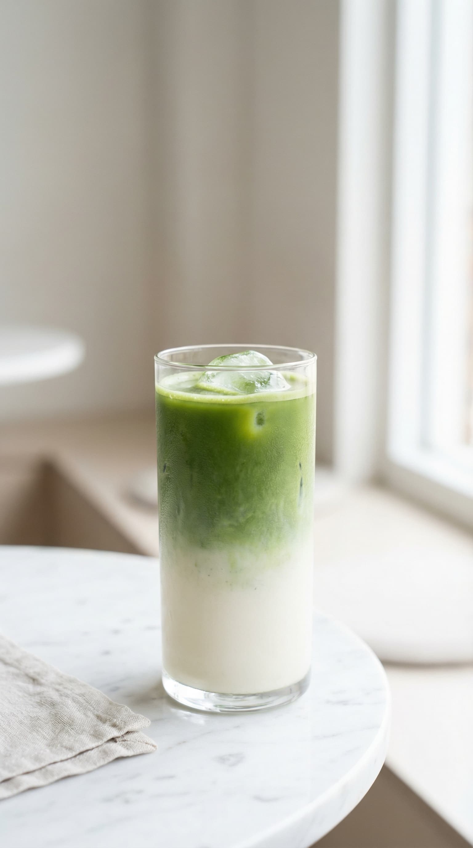 Iced matcha latte
